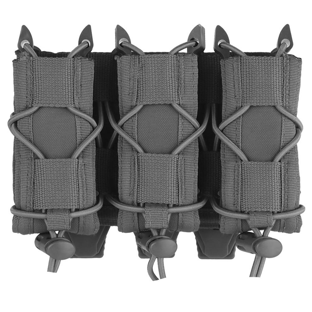 Прочный тройной 9-миллиметровый чехол для журналов Molle с открытым верхом, эластичный регулируемый держатель для магазинов