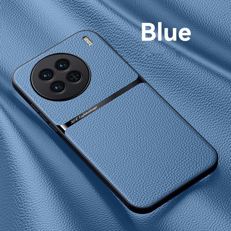 Чехол для Vivo X90 Pro Plus, роскошный кожаный чехол для телефона с магнитной подставкой для VIVO X90 X90Pro + бампер, противоударный автомобильный держатель, задняя крышка