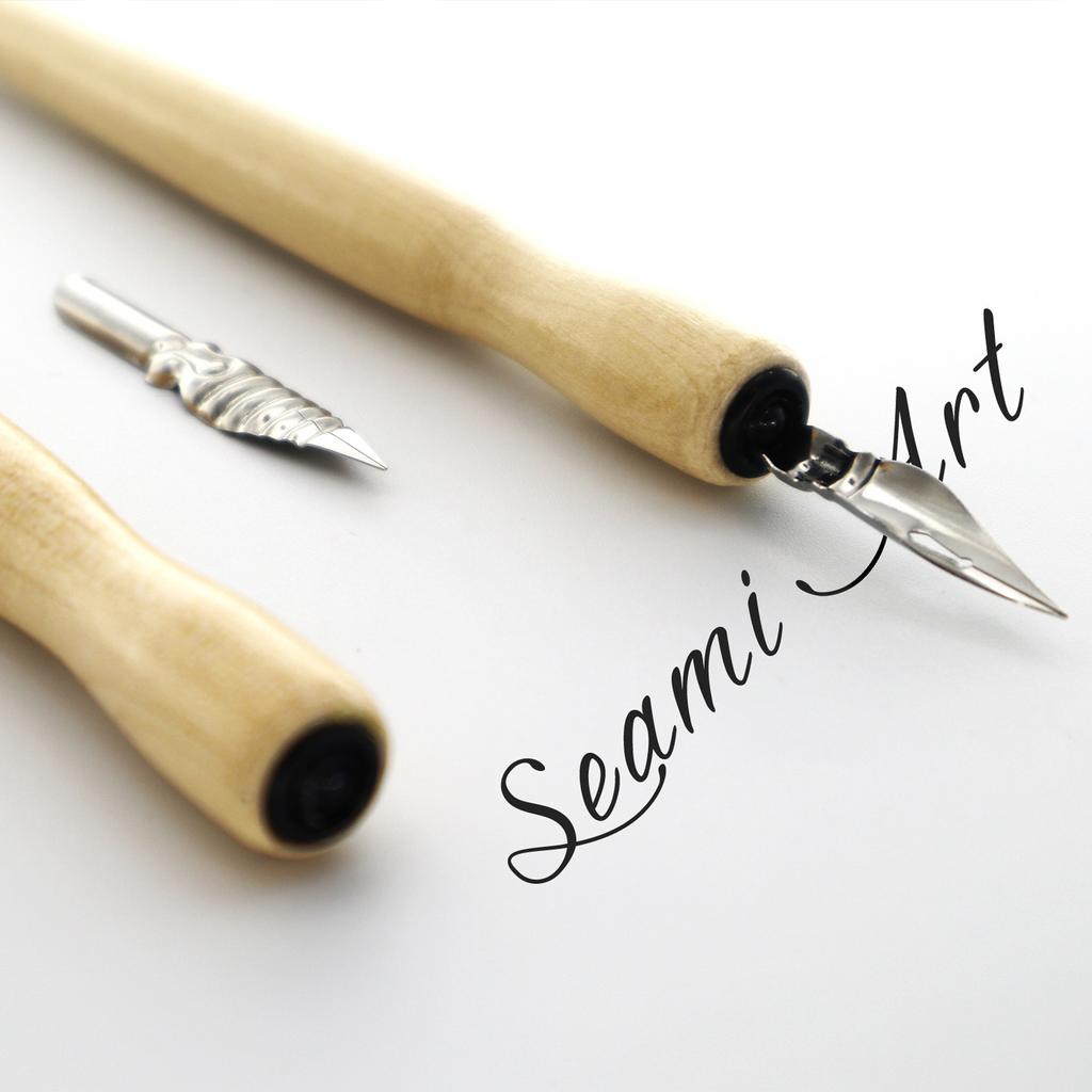 5Pcs Dip Pen Nib Holder Premium Sandalwood Nontoxic Comfortable Hold Sturdy   Comic Pen Nib Holder