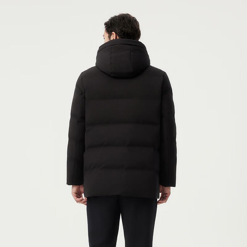 Tanboer Men's Loose Fit Detachable Hood Business Down Jacket 510505D