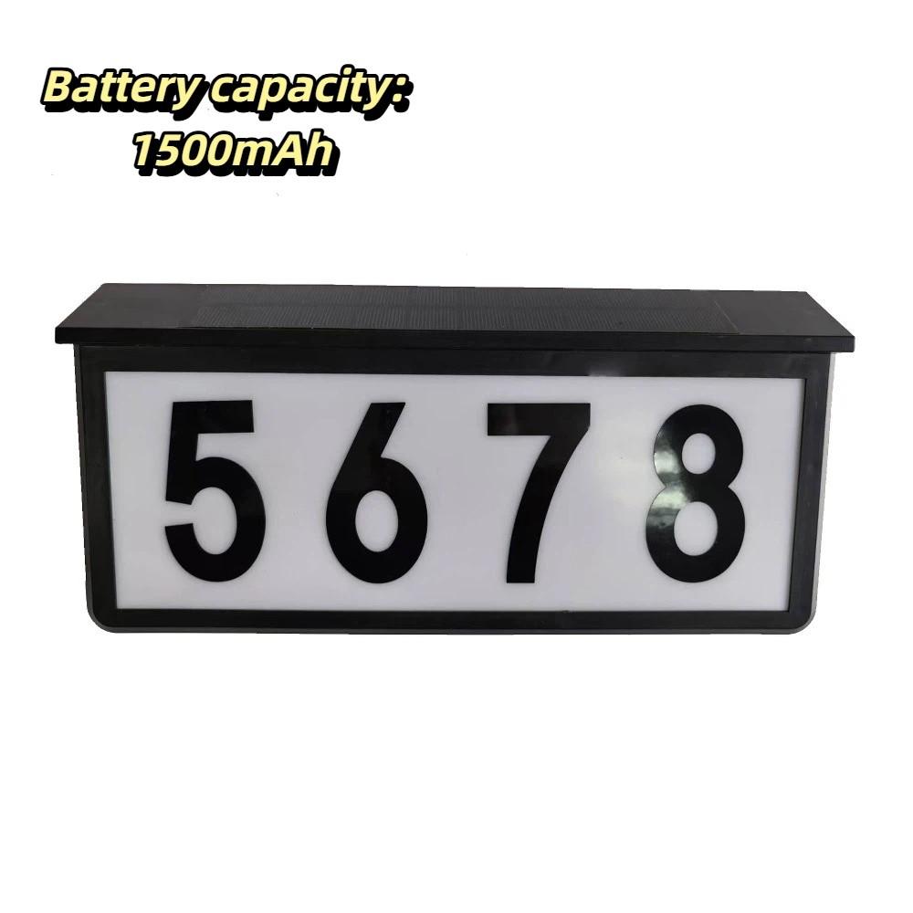 Soft Uniform LED Glow Solar LED Address Plaque Light Solar-Powered LED Light Entrance Wall