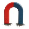 Two-Color U-Shaped Magnet 5 Cm Red and Blue Classic Magnet for Games or Decoration