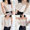 Threaded Tank Top Women Suspender Vest Female Lace Trim Sleeveless Top Elastic Bottom Shirt Casual Solid Color Top