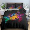 Горячие Постельные Комплекты с Черепахами Аниме Морские Черепахи HD Покрывало для Подростков Девочек Модный Полуторный Односпальный Двуспальный Кинг Полный Размер Пододеяльник
