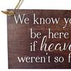 We Know You Would Be Here Today If Heaven Wasn't So Far Away Solid Memorial Wooden Sign Handmade