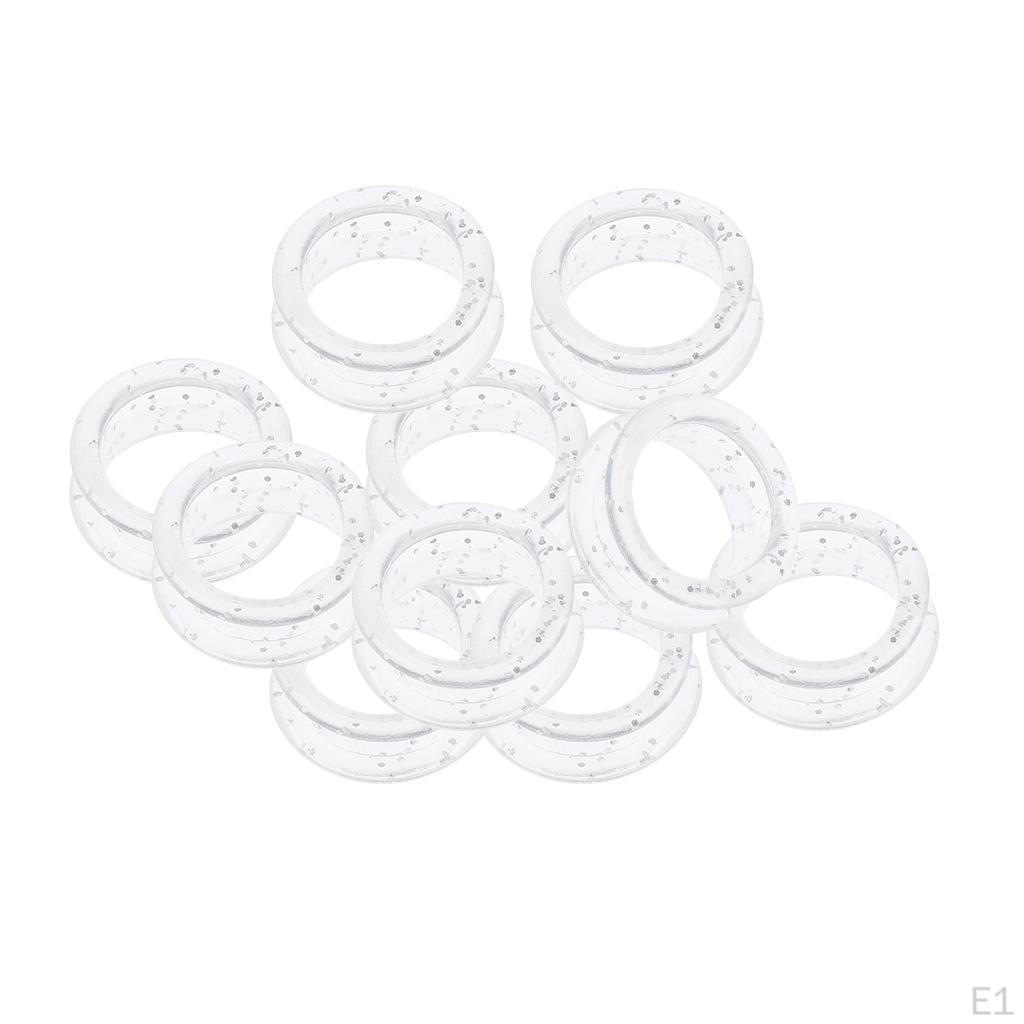 Pieces Rubber Hair Salon Scissors Finger Rings Grips Inserts