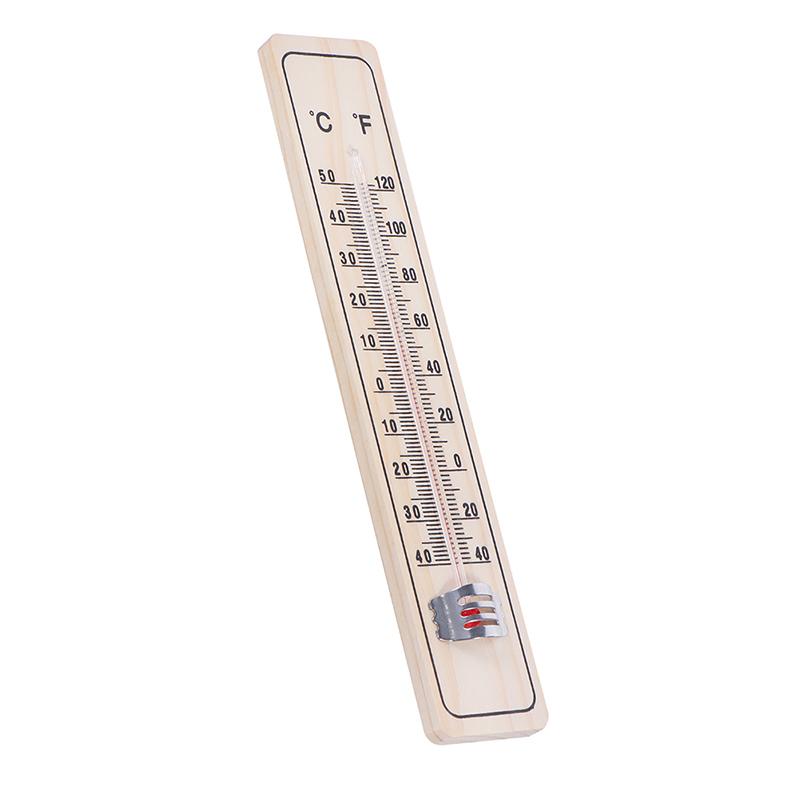 Wood Wall Hang Thermometer Indoor Outdoor Logger Meter Garden House Garage Garden Breeding Temperature Controller
