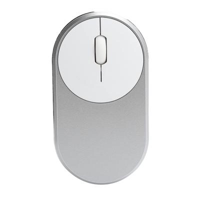 Беспроводная перезаряжаемая Bluetooth оптическая USB мышь для настольного ПК, ноутбука, компьютера 2,4 ГГц (Серебряный)