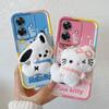 KEYSION Милый 3D мультяшный плюшевый чехол для Realme Note 60 с ремешком, силиконовый противоударный чехол для телефона OPPO Realme Note 60