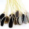 Handmade Druzy Agate Pendant 60*40mm Polished Crystal Slice Fashion Agate Wind Chime  Meditation