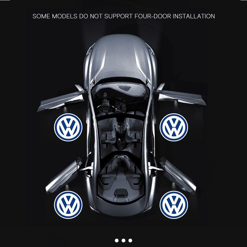 Для VW VOLKSWAGEN Новые 2 шт. Беспроводная HD Подсветка Салона Проектор Двери Автомобиля Приветственный Свет Для Volkswagen VW RLine R Golf Amarok T5 P
