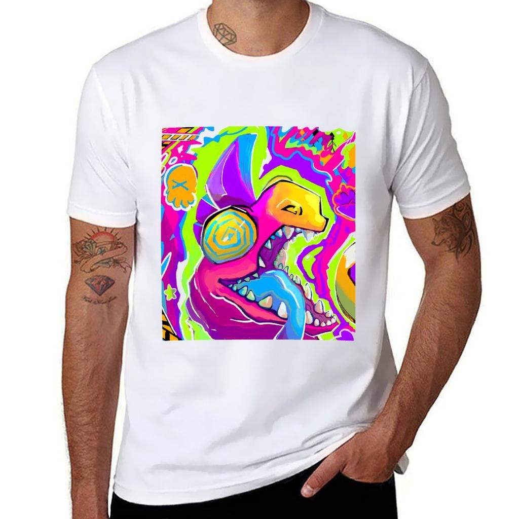 Funky Fish Fried Transparent T-Shirt Basic Comfort Fit T-Shirt for Men