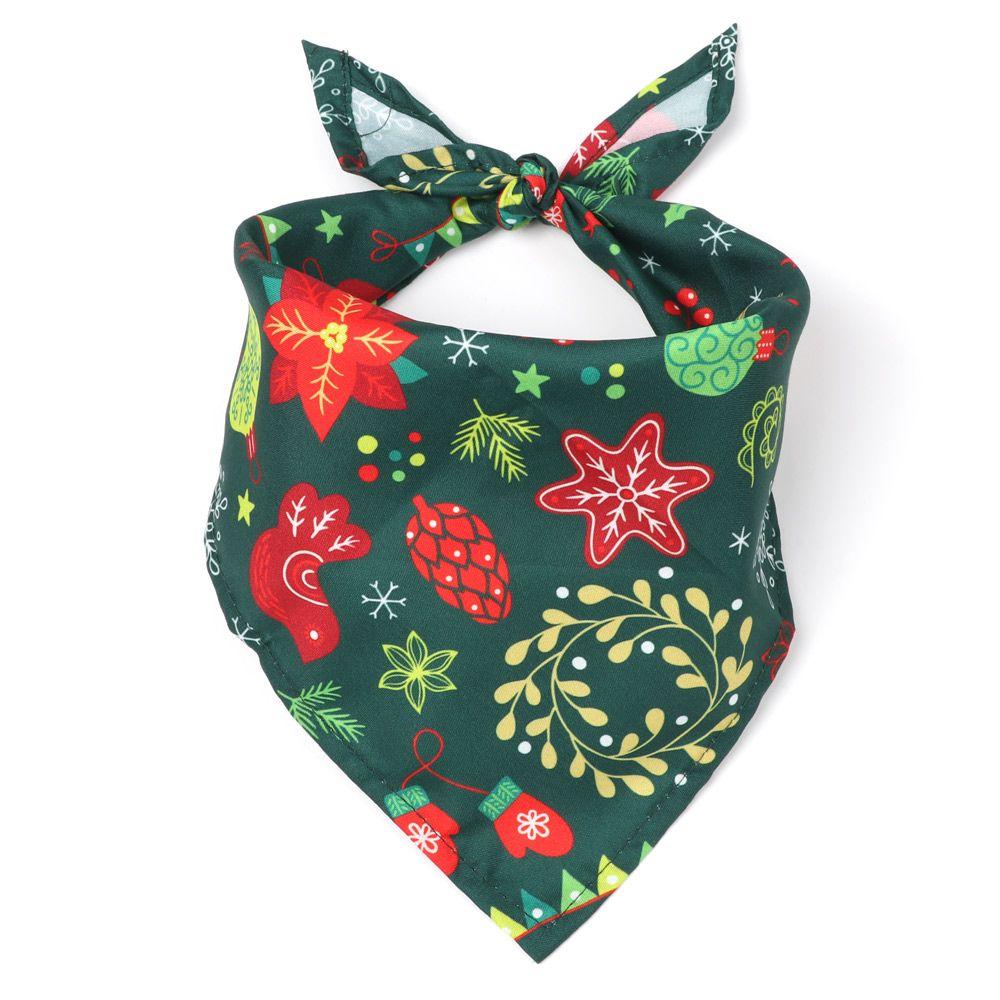 Christmas Printing Bibs Pet Costume Accessories Dog Cat Collar Pet Bandana Triangle Scarf