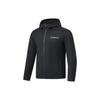 Li Ning Fitness Series Letter Print Hooded Waterproof Breathable Windbreaker Men Outerwear Black AFDU093-1