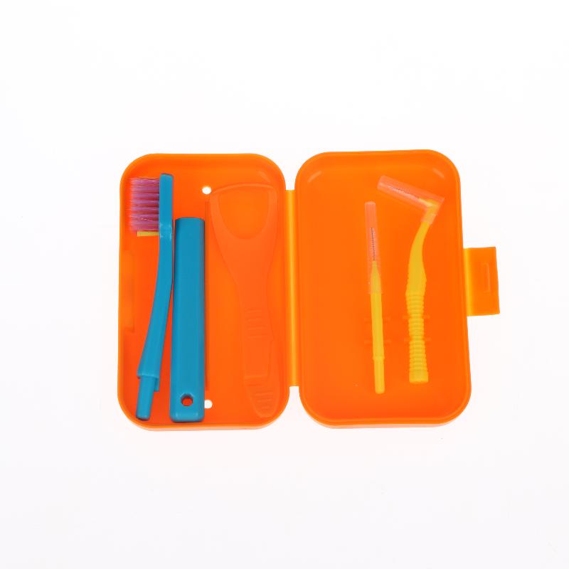 Care Kit Detachable Toothbrush with Interdental Brush Tongue Scraper Reusable Oral Set For Home Office Travel