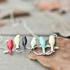 Cute Animal Lovely Pendant Six Birds On Branch Women Long Jewelry Chain Necklace