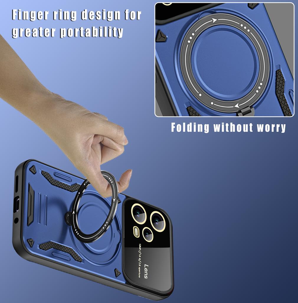 Magsafe Magnetic Wireless Charge Case For Xiaomi Redmi Note 12 12S 4G Note12 Pro Plus 5G Ring Stand Phone Back Cover