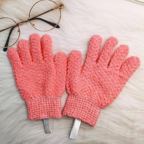 1 пара отшелушивающих перчаток для душа, двусторонний дизайн, мягкое глубокое отшелушивание, уход за кожей, скрабирование