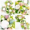 Easter Egg Candle Rings Wreath Artificial Easter Egg Candle Holder Mini Wreath Spring Egg Candle Ring for Holiday Home Office Decor
