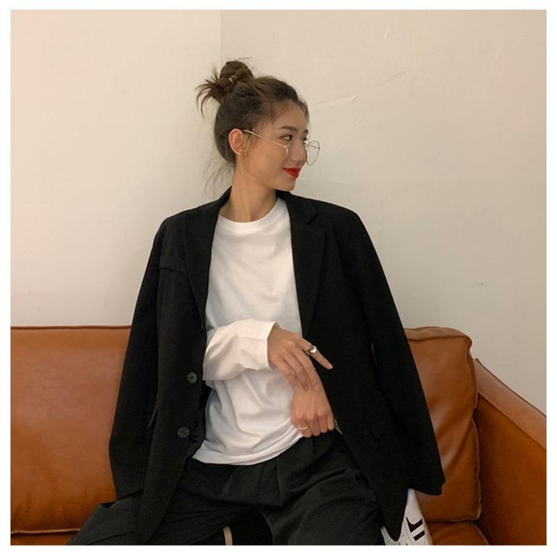 Undercover Women's Solid Color Long Sleeved T-shirt