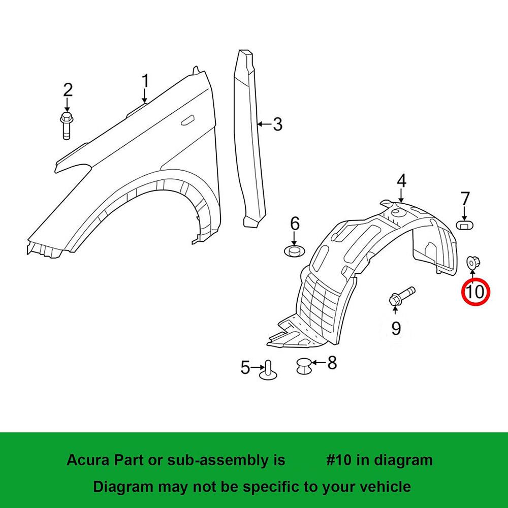 20 шт. Гайка-фиксатор винта подкрылка 86848-22000 для Hyundai Accent Elantra