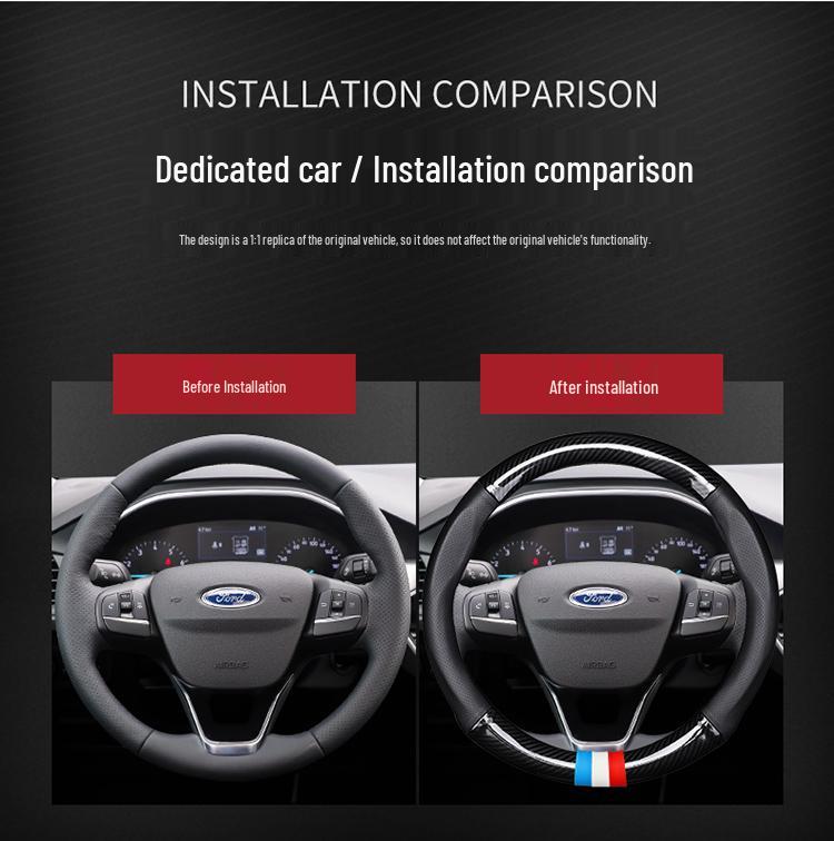 Чехол на руль для Ford: Focus, Mondeo, Escort, Edge, Fiesta, EcoSport, Mustang