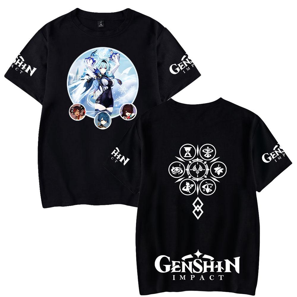 High Quality Women Men T-shirts Genshin Impact Graphic Print Tshirt Summer Woman Man Clothing Fashion T Shirts