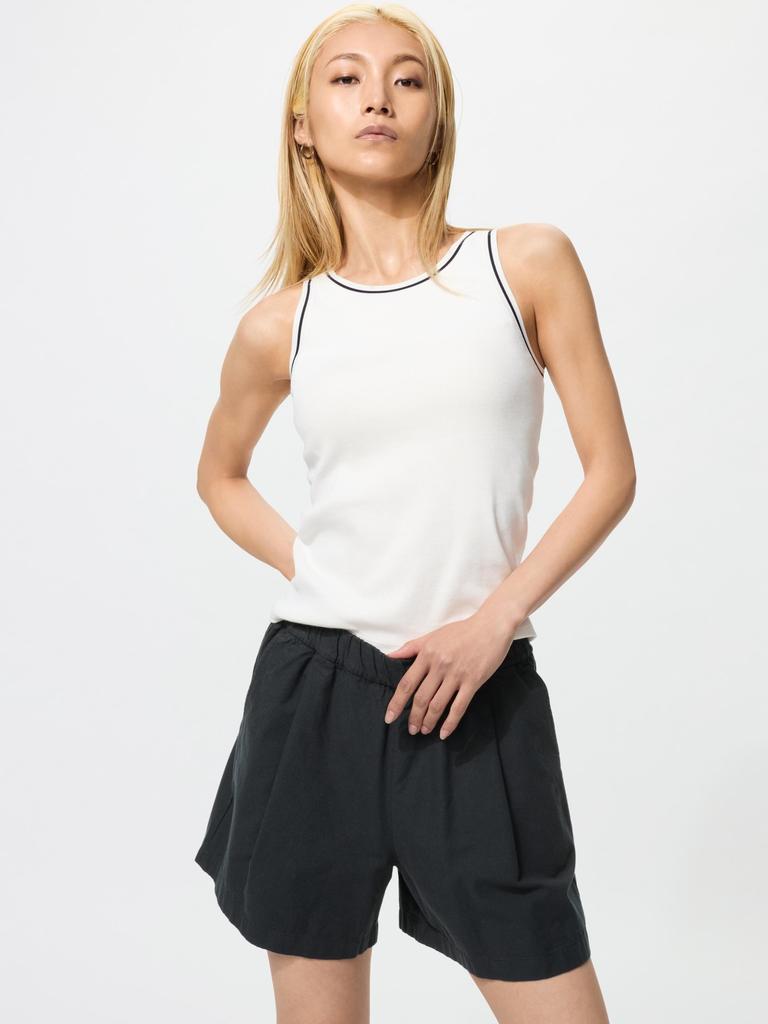 Uniqlo Укороченные брюки из хлопка Easy