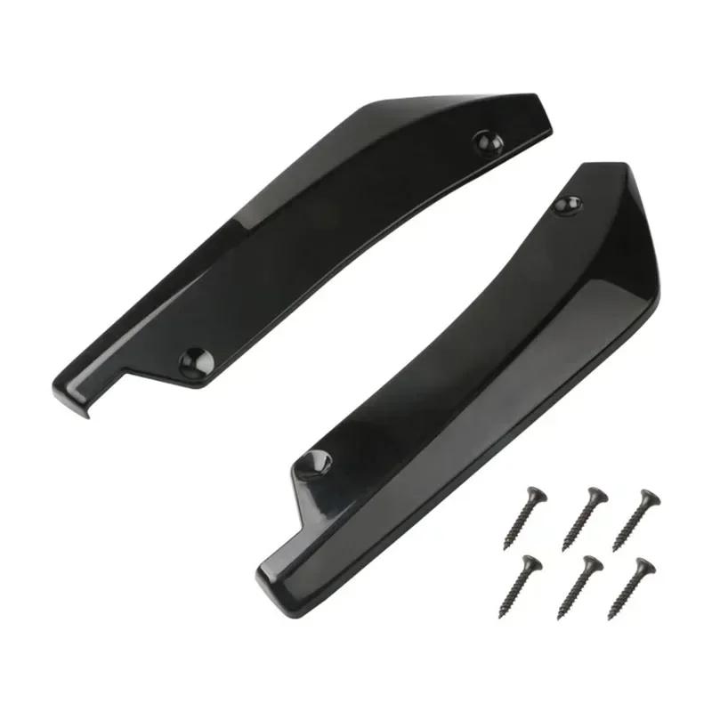 Universal Car Rear Bumper Lip Diffuser, Carbon Fiber Style Anti-Crash Corner Spoiler Canard Trim for Car SUV