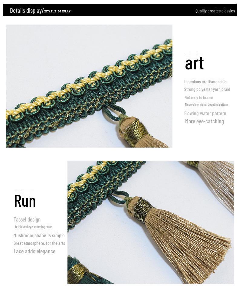 Красное кружево с кисточками — многофункциональный домашний аксессуар (12м) для багажа, штор и многого другого