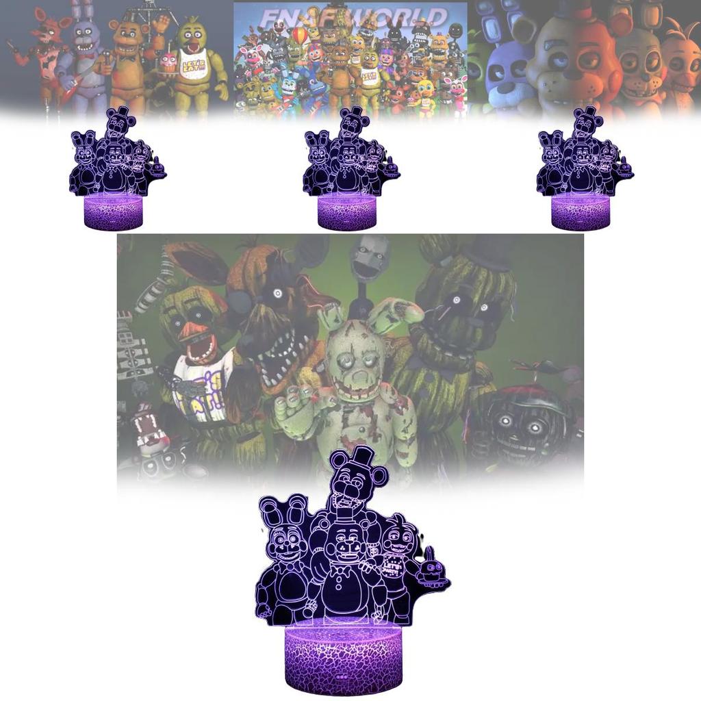 Светодиодный ночник Five Nights At Freddys Животное с пультом дистанционного управления для декора детской комнаты