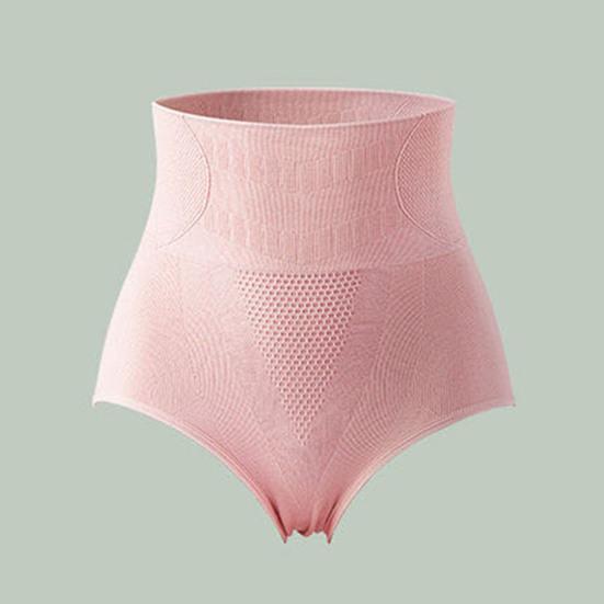 Women Panties High Waist Tummy Control Slimming Butt Lift Solid Color Soft Breathable Elastic Anti-septic Plus Size Lady Underpants Briefs Underwear