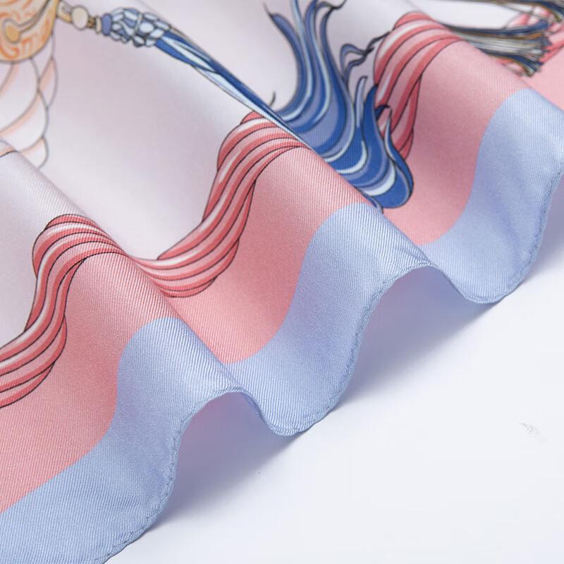 Wansli Auspicious Knot Double-Sided Square Scarf