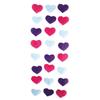 Fuzzy Heart Sticker 1.8 X 1.5 Cm X 24 Pieces
