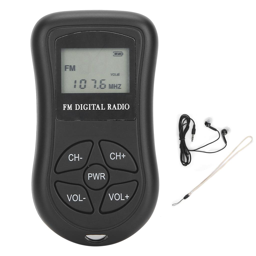 KDKA‑600 Профессиональный мини-портативный радиоприемник FM-стереоприемник с ЖК-дисплеем и наушниками