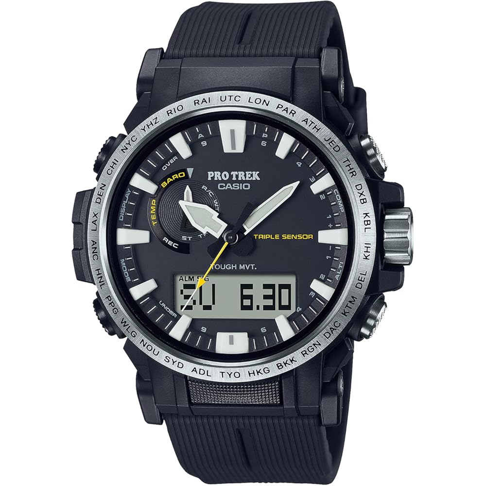 Casio Pro Trek PRW-61-1AJF Men's Black Solar Radio Watch Biomass Plastic Construction