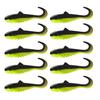 10Pcs Fishing Bait with Curved Tail Realistic Looking Vibrant Color Natural Swimming Posture Artificial Lure Soft Bait