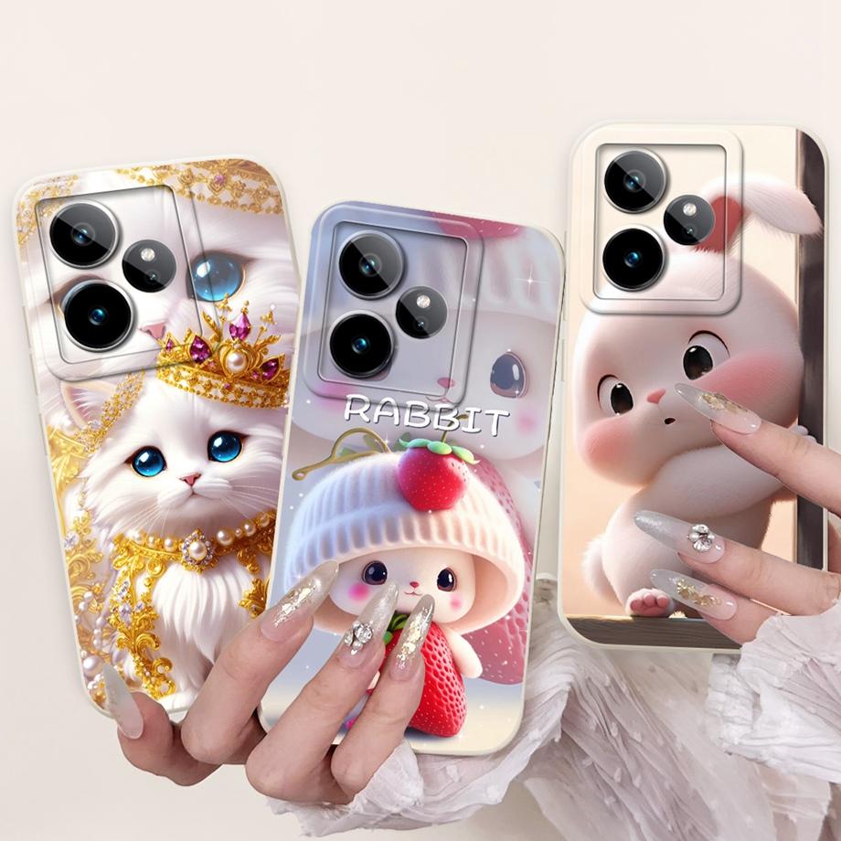 Чехол для Realme GT7 Чехол RealmeGT 7T Новый Конфетный Расписной Задняя Крышка Ударопрочный Мягкий ТПУ Чехол для Телефона Для Realme GT 7 Pro GT7 T GT7T Оболочка