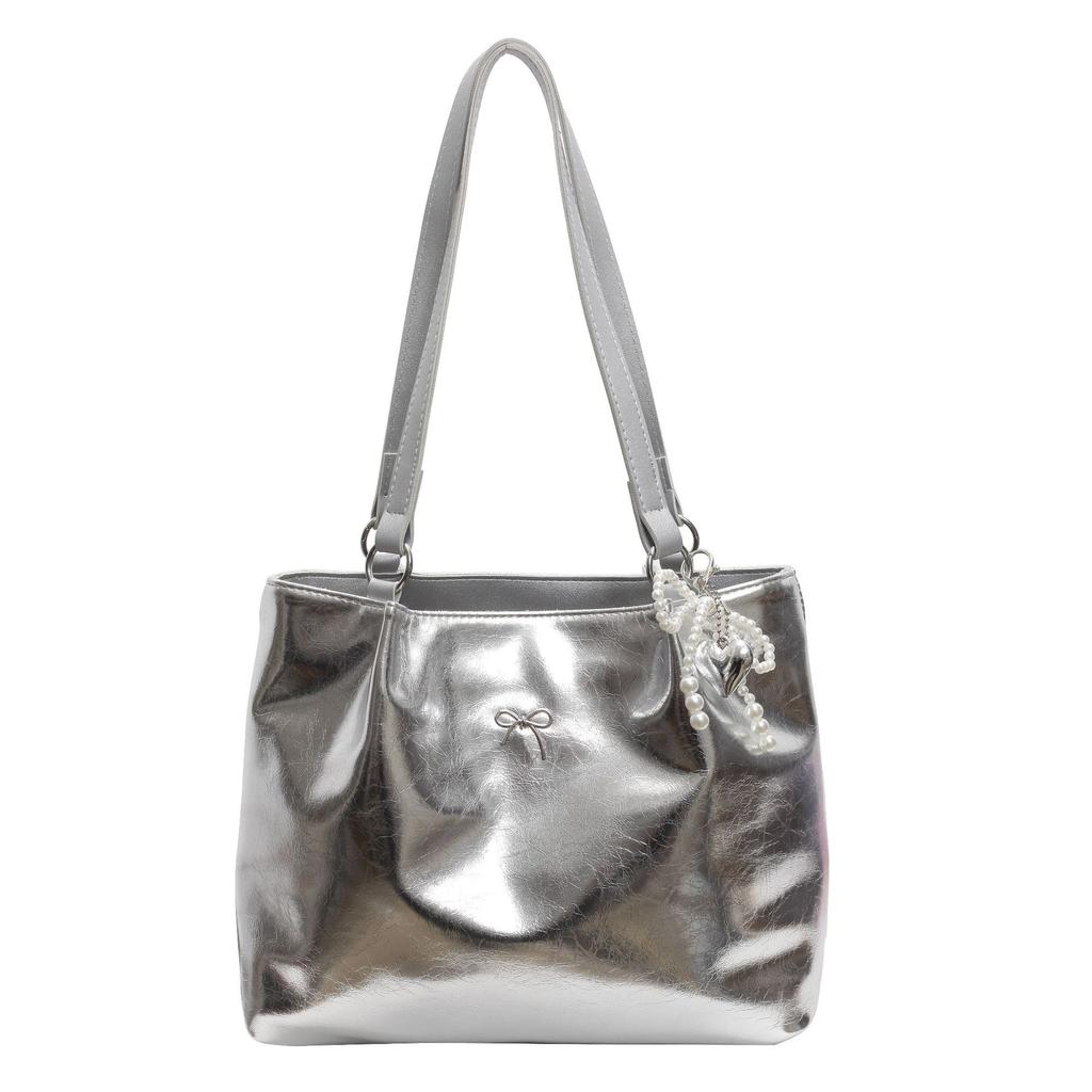 Сумка-тоут женская 2024 года, новая большая вместительная сумка для поездок на работу, летняя повседневная универсальная сумка через плечо с простой текстурой