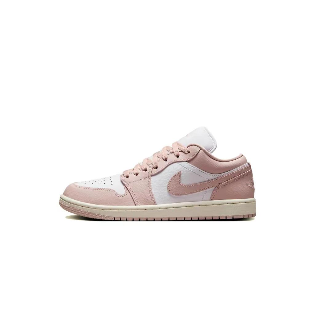 Jordan Кроссовки Air Jordan 1 Low Skateboard Shoes Женские Золотой Розовый DC0774-162(Команда1114-)