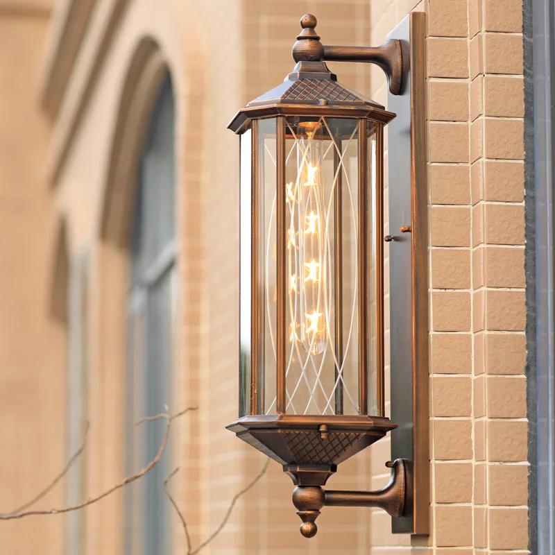 Светодиодный уличный настенный светильник Водонепроницаемый крыльцо Светильник Коридор Балкон Сад Простой балкон Дверь Терраса Настенный светильник наружное освещение