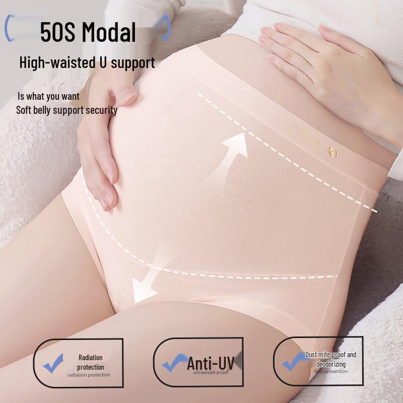 Langsha High-Waist Maternity Panties - Modal Seamless Comfort