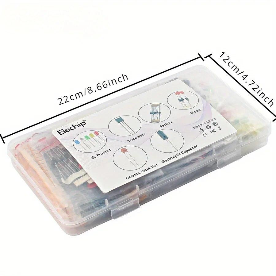 7 типов электролитических конденсаторов, керамический комплект, резистор, светодиодные диоды, комплект транзисторов-diy Ассортимент, наборы электронных компонентов
