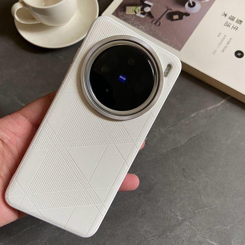 Чехол для VIVO X200 Pro Роскошный Матовый ПУ Кожа Алмазная Клетка Защитная Задняя Крышка Чехол Для VIVO X200Pro Mini X100S Pro X100 Ultra