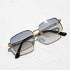 Очки Мужские солнцезащитные очки Большие квадратные металлические солнцезащитные очки Женские