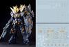 Gold-plated HG RG MG PG RE HiRM Robot MS Detail-Up Water-Transfer Decals (for PG 160 RX-0[N] Unicorn Gundam 02 Banshee Norn)