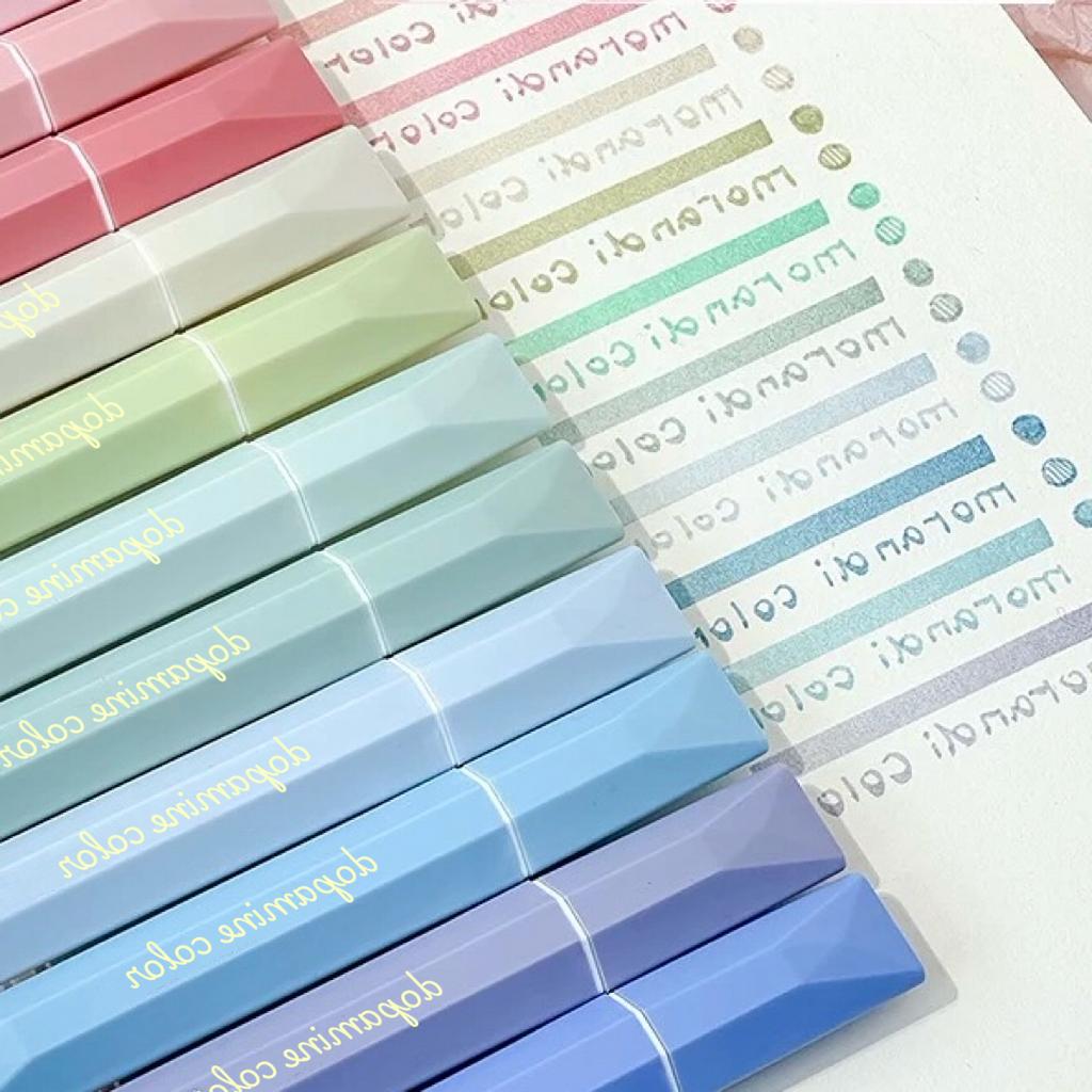 Четырехугольные 4 шт. хайлайтер - Яркие случайные цвета, не размазывающиеся маркеры для студентов и офисного использования