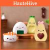 Charming Resin Craft Cartoon Avocado Sushi Figurines Adorable Miniature Ornaments
