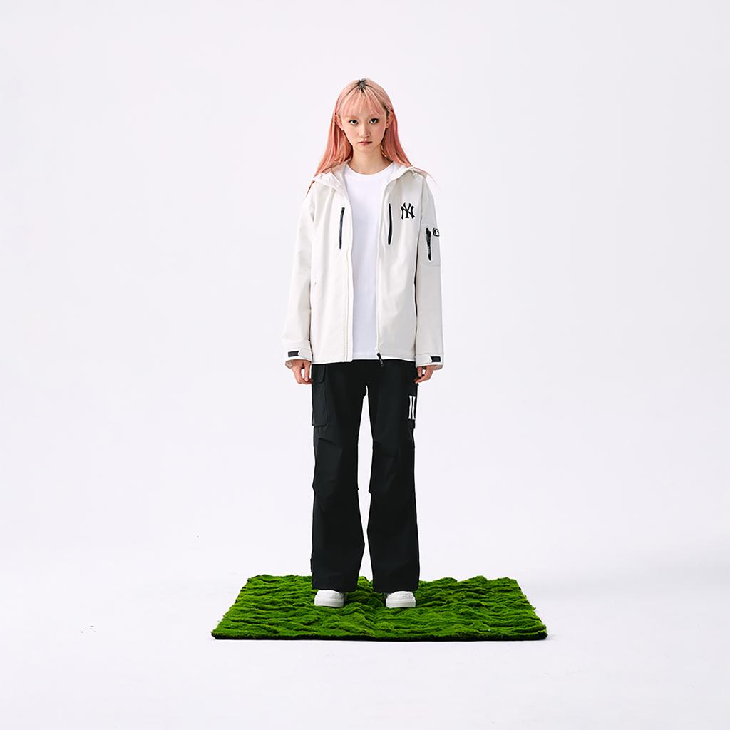 New MLB New York Yankees Basic Collection SS25 Jackets Coats Unisex Heather Gray Ivory 3AWJB0351-50CRM