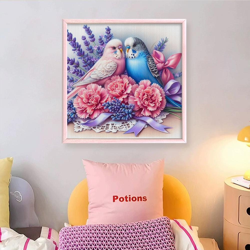 1 Набор Полная вышивка хлопковой нитью 11CT Напечатанные Фэнтези Цветы Наборы для вышивания крестом DIY Искусство Украшение Домашний декор 40x40см